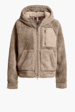 CREAMY - SWEATJACKE MIT DURCHGEHENDEM REIßVERSCHLUSS