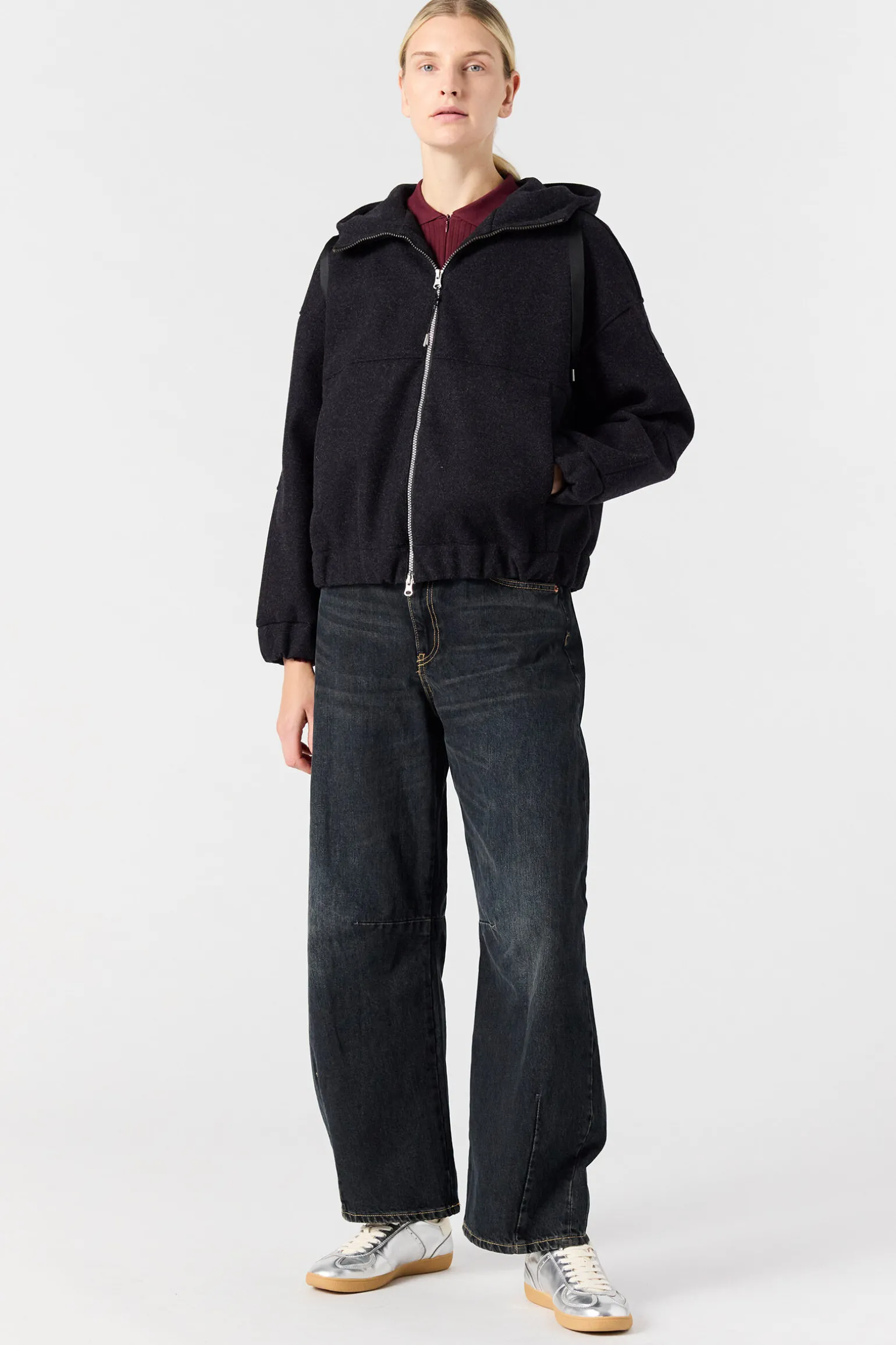 ILEAN - SWEATSHIRT AUS FLANELL